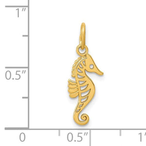 14k Yellow Gold Seahorse Pendant Charm