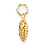 Charger l&#39;image dans la galerie, 14K Yellow Gold Diamond Cut Puffy Heart 3D Small Pendant Charm
