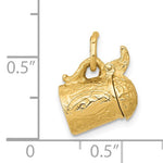 Carica l&#39;immagine nel visualizzatore di Gallery, 14k Yellow Gold Beer Stein Moveable 3D Pendant Charm
