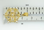 Cargar imagen en el visor de la galería, 14k Yellow Gold and Rhodium Snowflake Pendant Charm
