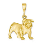 Carregar imagem no visualizador da galeria, 14k Yellow Gold Bulldog Open Back Pendant Charm
