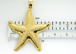 Cargar imagen en el visor de la galería, 14k Yellow Gold Starfish Textured Large Pendant Charm
