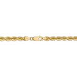 將圖片載入圖庫檢視器 14k Yellow Gold 5mm Rope Bracelet Anklet Choker Necklace Pendant Chain
