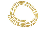 Lataa kuva Galleria-katseluun, 14k Yellow Gold Paper Clip Link Split Chain with End Rings 20 inches for Necklace Anklet Bracelet for Push Clasp Lock Connector Bail Enhancer  Pendant Charm Hanger
