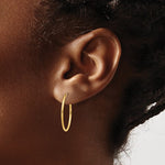 Lataa kuva Galleria-katseluun, 14K Yellow Gold 22mm x 1.25mm Round Endless Hoop Earrings
