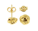 Lataa kuva Galleria-katseluun, 14k Yellow Gold 9mm Classic Love Knot Stud Post Earrings

