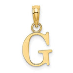Φόρτωση εικόνας στο εργαλείο προβολής Συλλογής, 14K Yellow Gold Uppercase Initial Letter G Block Alphabet Pendant Charm
