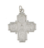 Φόρτωση εικόνας στο εργαλείο προβολής Συλλογής, Sterling Silver Cruciform Cross Four Way Medal Pendant Charm
