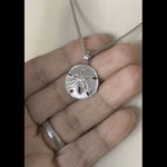 Cargar y reproducir el video en el visor de la galería, 14k White Gold Sand Dollar Pendant Charm
