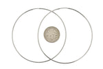 Lataa kuva Galleria-katseluun, 14K White Gold 60mm x 1.2mm Round Endless Hoop Earrings
