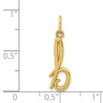 Load image into Gallery viewer, 14K Yellow Gold Lowercase Initial Letter B Script Cursive Alphabet Pendant Charm
