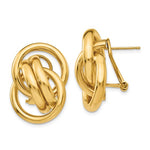 Lade das Bild in den Galerie-Viewer, 14k Yellow Gold Classic Love Knot Omega Back Large Earrings
