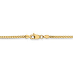 Загрузить изображение в средство просмотра галереи, 14K Yellow Gold 2mm Franco Bracelet Anklet Choker Necklace Pendant Chain
