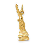 Kép betöltése a galériamegjelenítőbe: 14k Yellow Gold New York Statue Liberty 3D Pendant Charm - [cklinternational]
