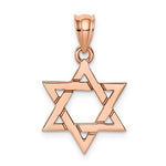 Load image into Gallery viewer, 14k Rose Gold Star of David Pendant Charm
