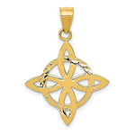 將圖片載入圖庫檢視器 14k Yellow Gold Celtic Knot Trinity Pendant Charm

