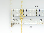 將圖片載入圖庫檢視器 14K Yellow Gold 1mm Singapore Twisted Bracelet Anklet Choker Necklace Pendant Chain
