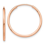 Load image into Gallery viewer, 14K Rose Gold 23mm x 1.5mm Endless Round Hoop Earrings

