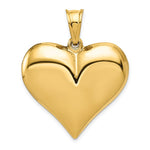 Indlæs billede til gallerivisning 14k Yellow Gold Large Puffed Heart Hollow 3D Pendant Charm
