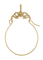 Carregar imagem no visualizador da galeria, 14K Yellow Gold Butterfly Charm Holder Hanger Connector Pendant
