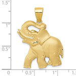 Carregar imagem no visualizador da galeria, 14k Yellow Gold Elephant Open Back Pendant Charm

