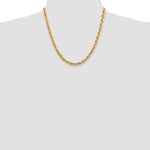 이미지를 갤러리 뷰어에 로드 , 14k Yellow Gold 5.5mm Diamond Cut Rope Bracelet Anklet Choker Necklace Pendant Chain
