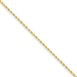 Afbeelding in Gallery-weergave laden, 14K Yellow Gold 1.5mm Rope Bracelet Anklet Choker Necklace Pendant Chain
