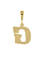 Kép betöltése a galériamegjelenítőbe: 14K Yellow Gold Uppercase Initial Letter G Block Alphabet Pendant Charm
