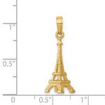 Indlæs billede til gallerivisning 14k Yellow Gold Paris Eiffel Tower 3D Pendant Charm
