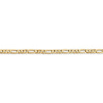 Carica l&#39;immagine nel visualizzatore di Gallery, 14K Yellow Gold 2.75mm Flat Figaro Bracelet Anklet Choker Necklace Pendant Chain
