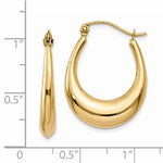 Indlæs billede til gallerivisning 14K Yellow Gold Shrimp Classic Hoop Earrings
