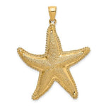 Cargar imagen en el visor de la galería, 14k Yellow Gold Starfish Textured Large Pendant Charm

