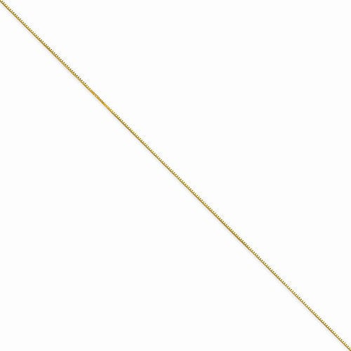 14k Yellow Gold 0.5mm Thin Box Bracelet Anklet Choker Necklace Pendant Chain