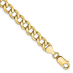 画像をギャラリービューアに読み込む, 14K Yellow Gold 7mm Curb Link Bracelet Anklet Choker Necklace Pendant Chain with Lobster Clasp
