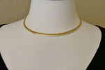 Kép betöltése a galériamegjelenítőbe: Sterling Silver Gold Plated Reversible Cubetto Omega Choker Necklace Pendant Chain
