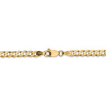 Załaduj obraz do przeglądarki galerii, 14K Yellow Gold 3.8mm Open Concave Curb Bracelet Anklet Choker Necklace Pendant Chain
