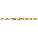 Afbeelding in Gallery-weergave laden, 14K Yellow Gold 3mm Open Concave Curb Bracelet Anklet Choker Necklace Pendant Chain
