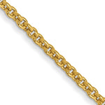 Kép betöltése a galériamegjelenítőbe: 14k Yellow Gold 1.6mm Round Open Link Cable Bracelet Anklet Choker Necklace Pendant Chain
