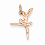 Afbeelding in Gallery-weergave laden, 14k Rose Gold Ballerina Ballet Dancer 3D Small Pendant Charm

