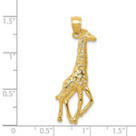 Carica l&#39;immagine nel visualizzatore di Gallery, 14k Yellow Gold Giraffe Open Back Pendant Charm - [cklinternational]
