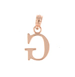 Charger l&#39;image dans la galerie, 14K Rose Gold Uppercase Initial Letter G Block Alphabet Pendant Charm
