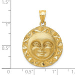 Kép betöltése a galériamegjelenítőbe: 14k Yellow Gold Sun Celestial Pendant Charm - [cklinternational]
