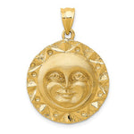 Afbeelding in Gallery-weergave laden, 14k Yellow Gold Sun Celestial Pendant Charm - [cklinternational]
