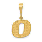 Indlæs billede til gallerivisning 14K Yellow Gold Uppercase Initial Letter O Block Alphabet Pendant Charm
