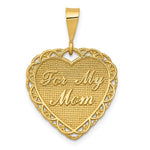 Afbeelding in Gallery-weergave laden, 14K Yellow Gold For My Mom Heart Pendant Charm
