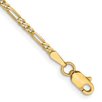 Afbeelding in Gallery-weergave laden, 14K Yellow Gold 1.8mm Flat Figaro Bracelet Anklet Choker Necklace Pendant Chain
