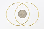 Kép betöltése a galériamegjelenítőbe: 14K Yellow Gold 52mm x 1.5mm Endless Round Hoop Earrings
