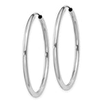 Charger l&#39;image dans la galerie, 14K White Gold 34mm x 2mm Round Endless Hoop Earrings
