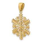 Kép betöltése a galériamegjelenítőbe: 14k Yellow Gold Diamond Cut Snowflake Pendant Charm

