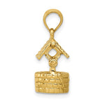 Lade das Bild in den Galerie-Viewer, 14k Yellow Gold Wishing Well Moveable 3D Pendant Charm
